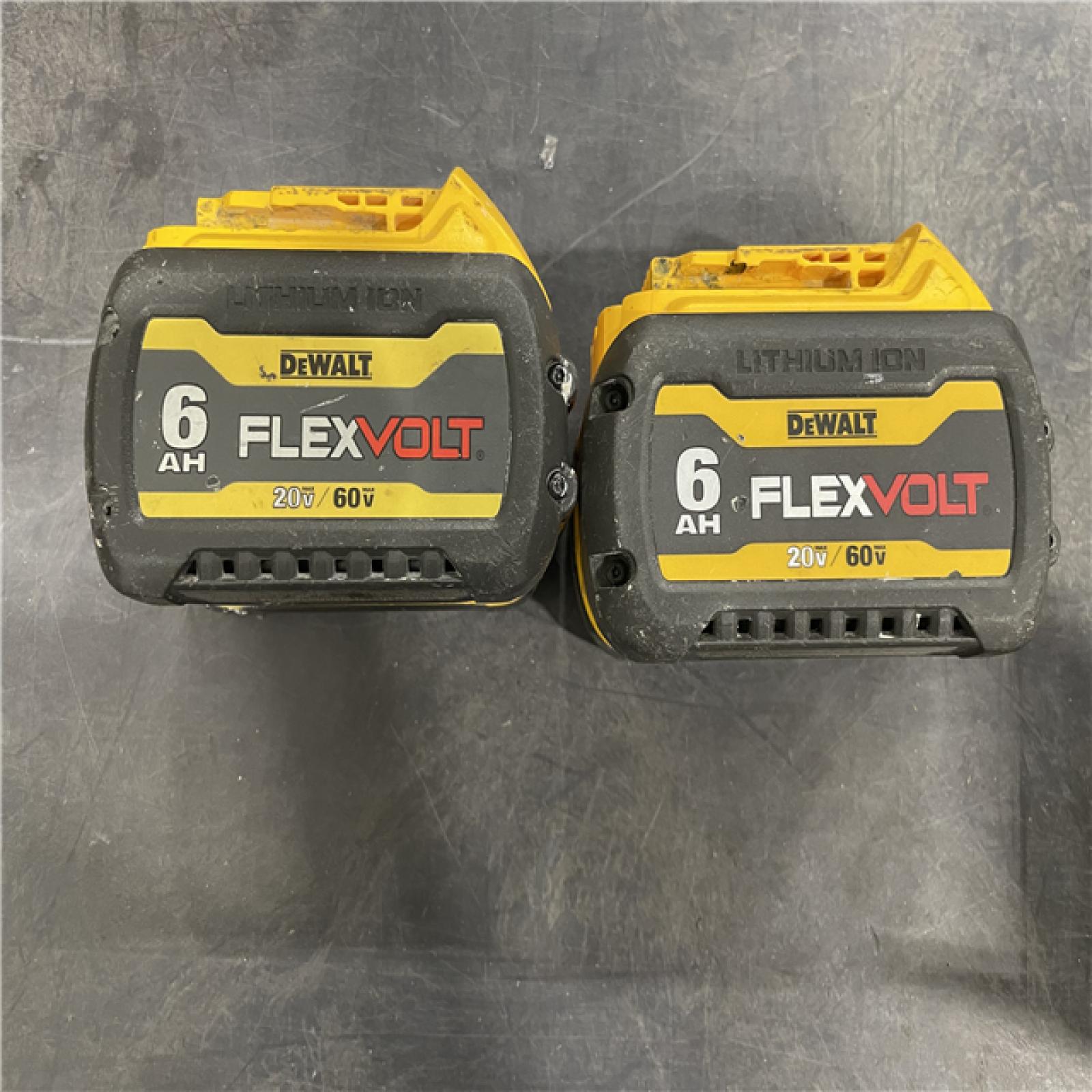 AS-IS DEWALT FLEXVOLT 20-Volt/60-Volt MAX Lithium-Ion 6.0Ah Battery Pack (2-Pack)