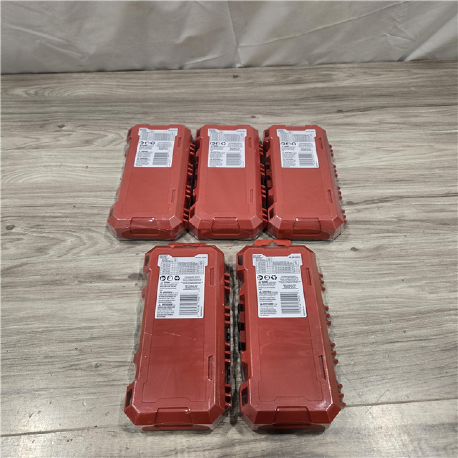 NEW! - Milwaukee 15 Pc. Shockwave Impact Duty Red Helix Titanium Drill Bit Set (QUANTITY OF 5)