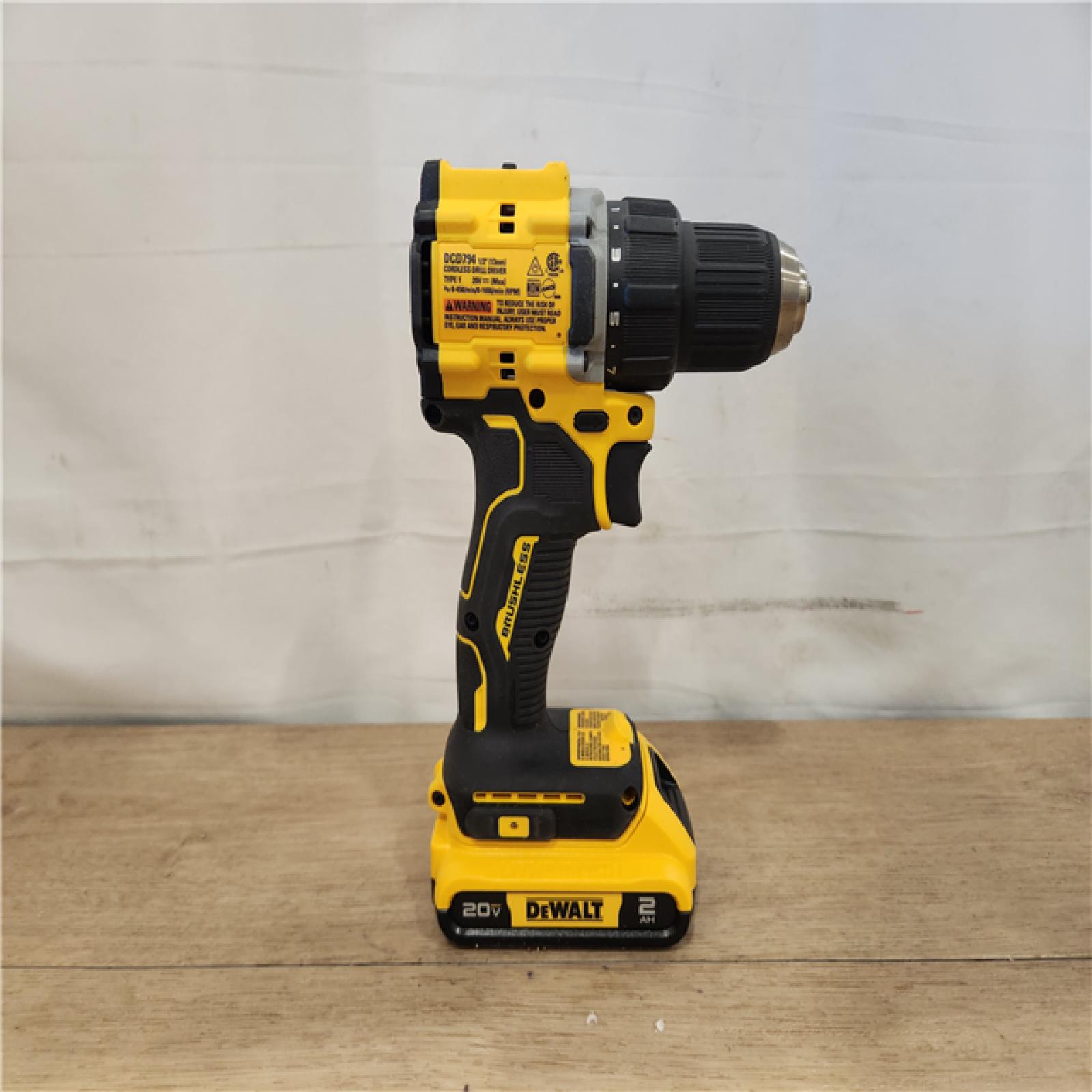 AS-IS- DEWALT 20V  Cordless.5 in Drill Driver  2 Ah
