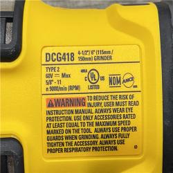 AS-IS DEWALT 60V MAX Cordless Brushless 4.5 in. to 6 in. Small Angle Grinder with Kickback Brake (Tool Only)