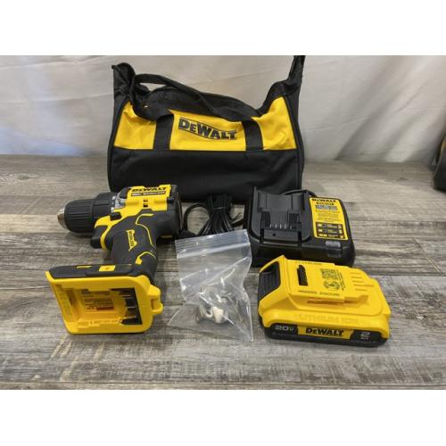 AS-IS DEWALT Atomic 20V Lithium-Ion Cordless Compact 1/2 in. Drill/Driver Kit