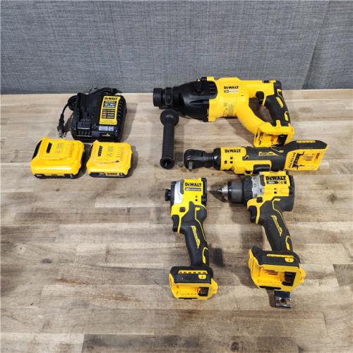 HOUSTON LOCATION - AS-IS DEWALT 4 TOOL COMBO KIT W/ (2) BATTERY & CHARGER