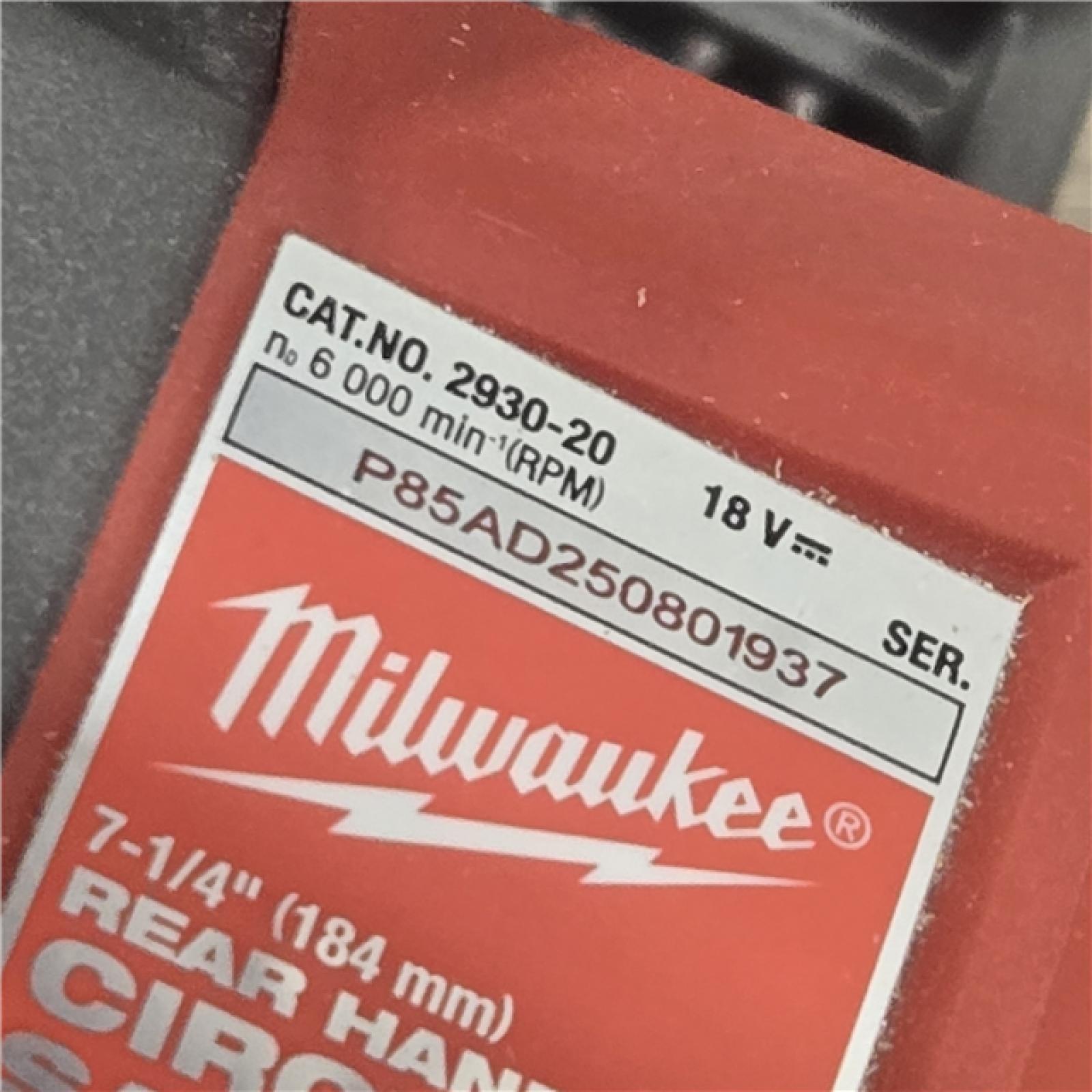 AS-IS MILWAUKEE 7-1/4 REAR HANDLE CIRCULAR SAW (TOOL ONLY)