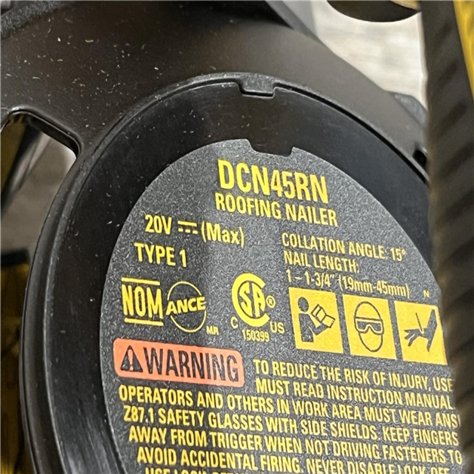 AS-IS DEWALT 20V MAX 15-Degree Electric Cordless Roofing Nailer (Tool Only)