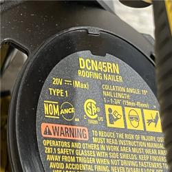 AS-IS DEWALT 20V MAX 15-Degree Electric Cordless Roofing Nailer (Tool Only)