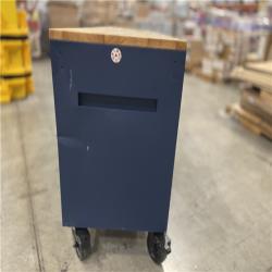 DALLAS LOCATION - Husky Tool Storage Heavy Duty 84 in. W x 24 in. D Matte Blue Mobile Workbench Cabinet
