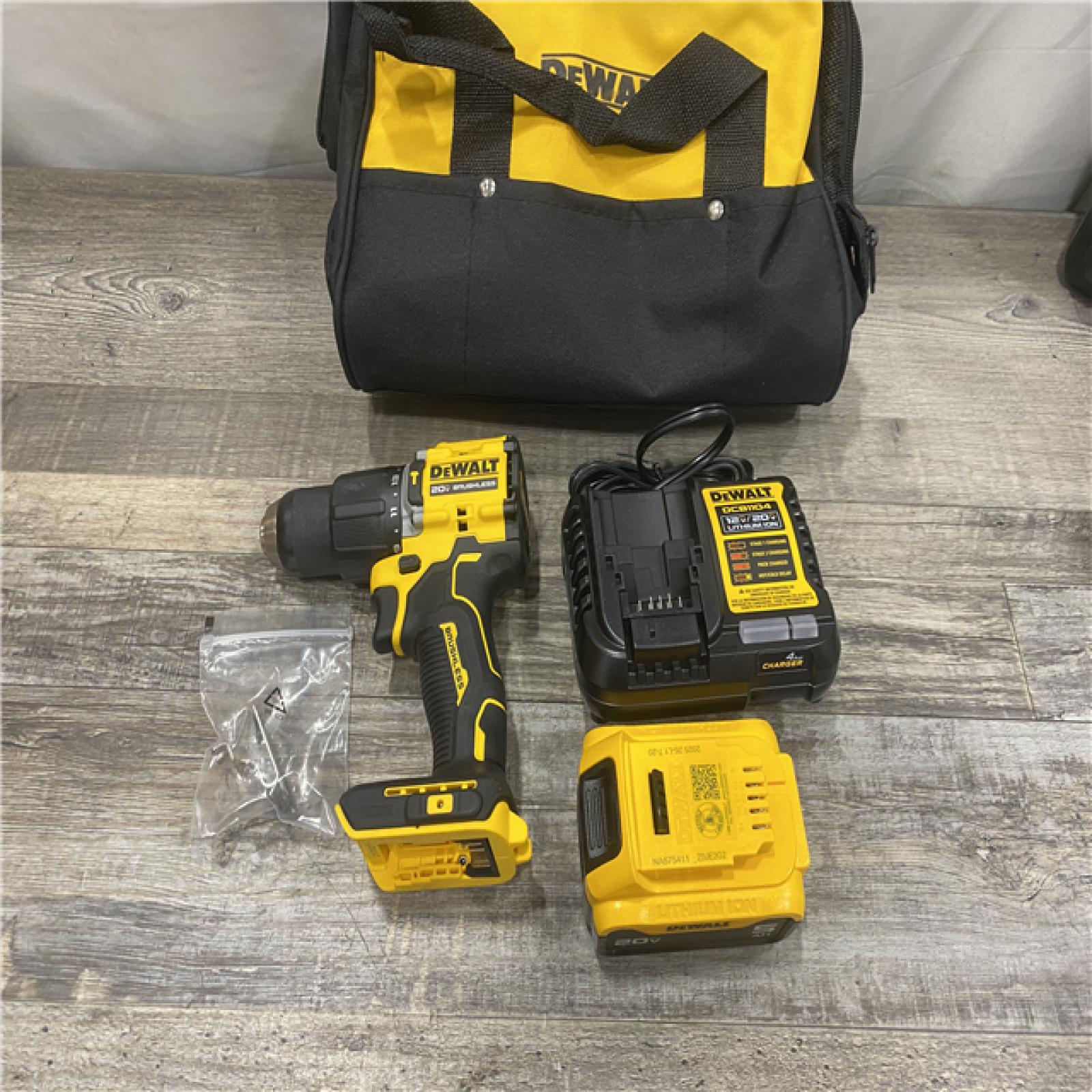 AS-IS DEWALT ATOMIC 20V Lithium-Ion Cordless 1/2 in. Hammer Drill Kit
