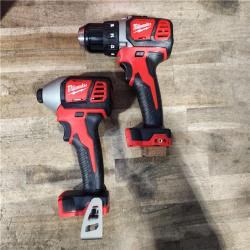 HOUSTON LOCATION - AS-IS Milwaukee 18V Lithium-Ion Cordless Drill Driver/Impact Driver Combo Kit