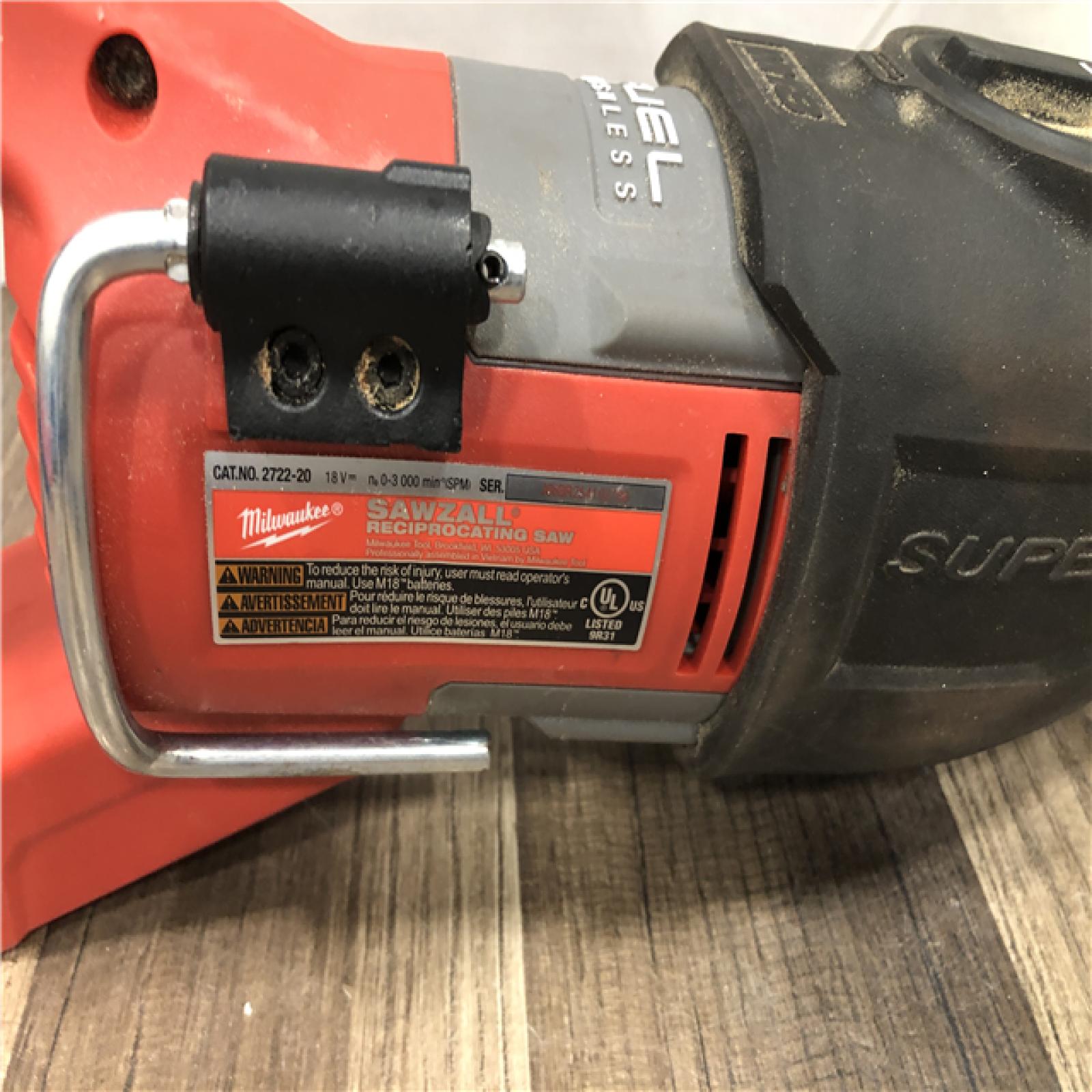AS-IS Milwaukee FUEL 18V Lithium-Ion Brushless Cordless Super SAWZALL Orbital Reciprocating Saw (Tool-Only)