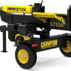 DALLAS LOCATION- CHAMPION 37 Ton 338cc Full Beam Vertical/Horizontal Op and Auto Return Gas Wood Log Splitter with Oil Funnel and Hydraulic Oil