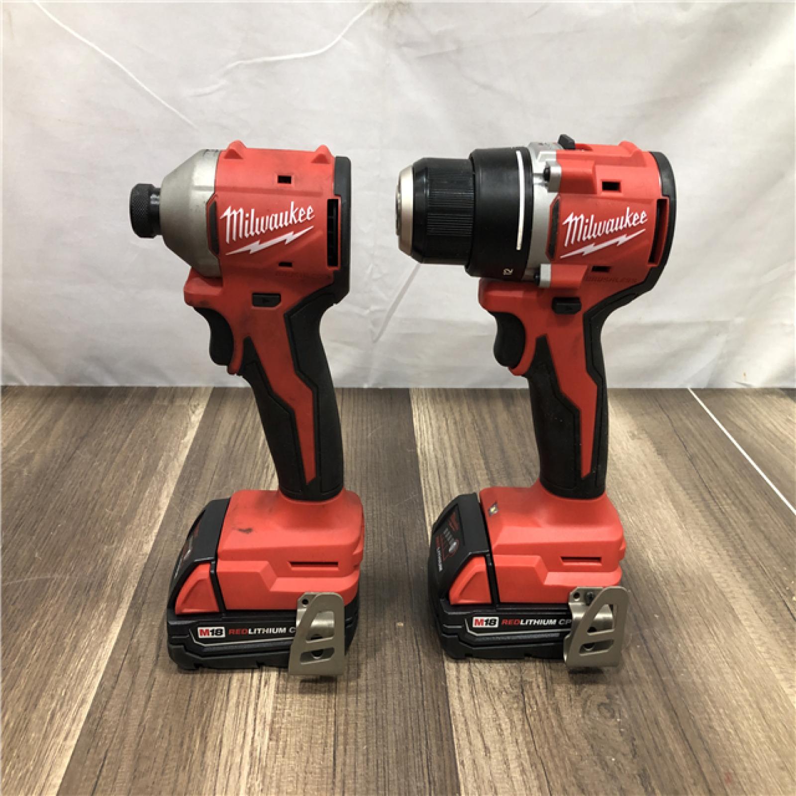 AS-IS Milwaukee 18V Lithium-Ion Brushless Cordless Compact Drill/Impact Combo Kit