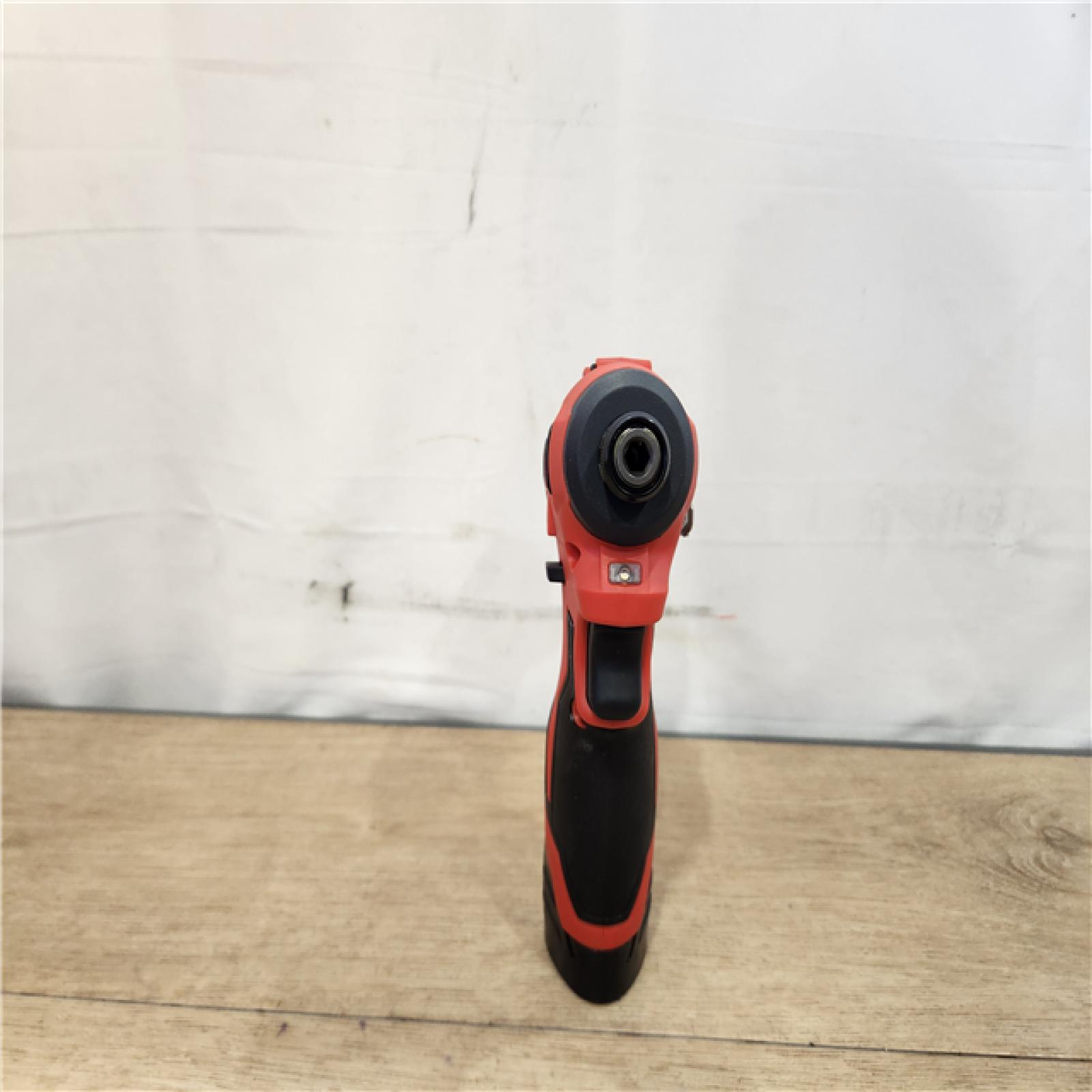 AS-IS- M12 12-Volt Lithium-Ion Compact Brushless Cordless 1/4 in. Impact Driver Kit W (2) 2.0 Ah Batteries  Charger & Tool Bag