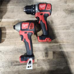 HOUSTON LOCATION - AS-IS Milwaukee M18 Brushed Cordless (2-Tool) Drill/Driver and Impact Driver Kit