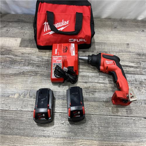 AS-IS Milwaukee FUEL 18V Lithium-Ion Brushless Cordless Drywall Screw Gun Kit