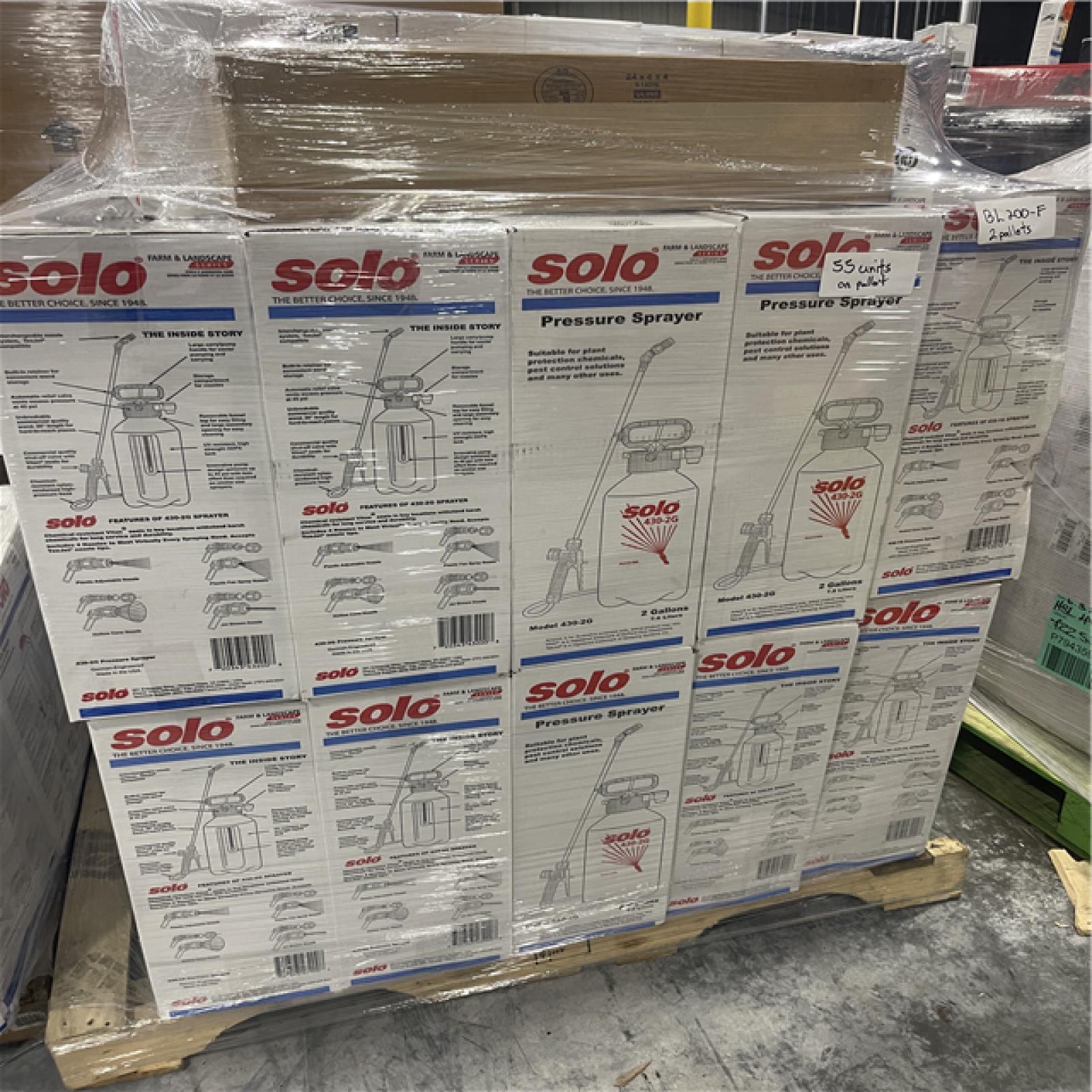 ATLANTA LOCATION AS-IS SOLO SPRAYERS (81 Units) two pallets