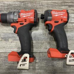 AS-IS Milwaukee FUEL 18V Lithium-Ion Brushless Cordless Hammer Drill and Impact Driver Combo Kit
