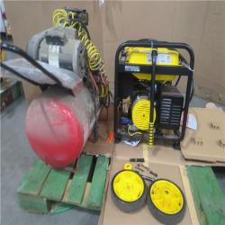 CALIFORNIA AS-IS CHAMPION PORTABLE POWER GENERATOR & HUSKY PRO 20G AIR COMPRESSOR