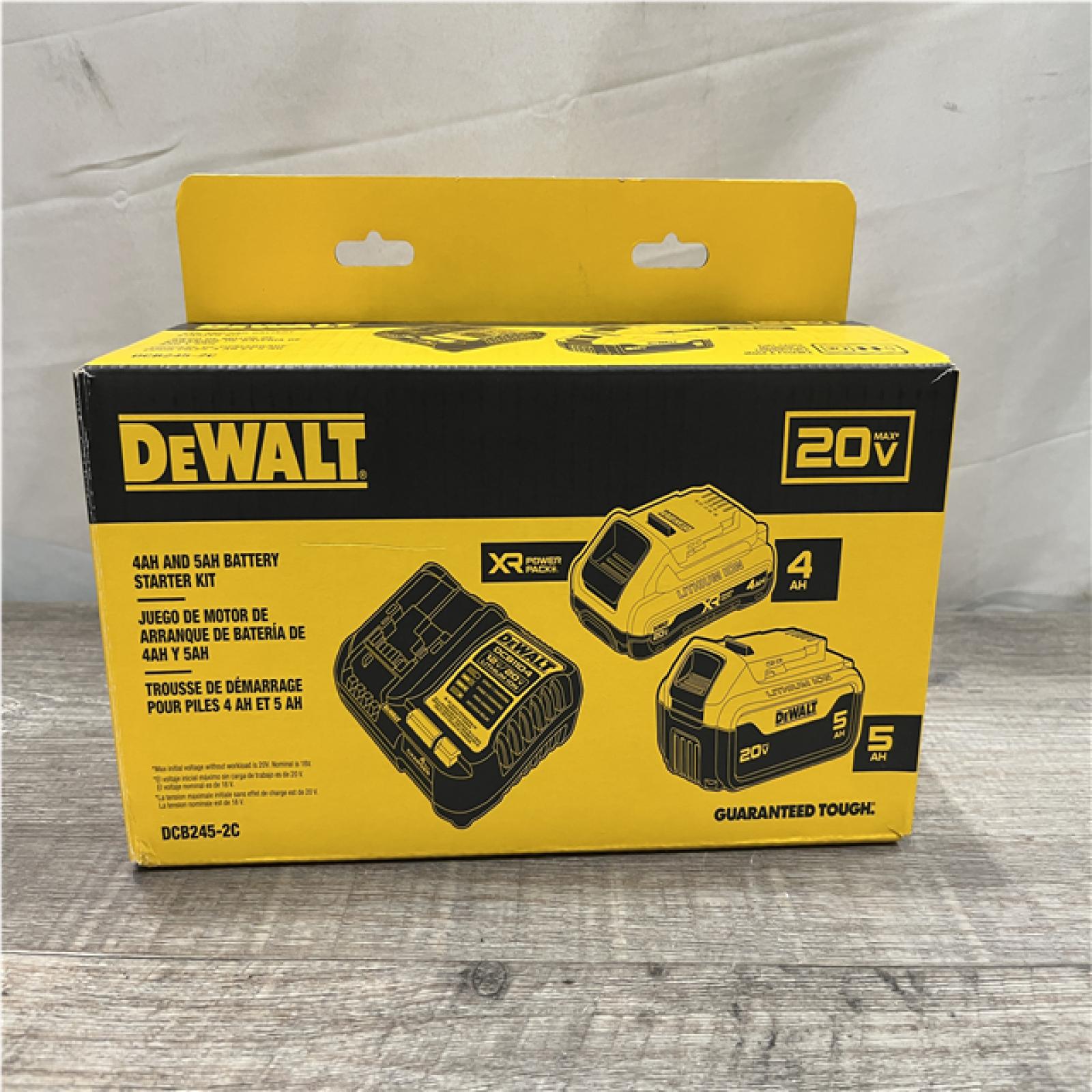 NEW - DEWALT 20V MAX Lithium-Ion Starter Kit with 4.0 Ah and 5.0 Ah Batteries and Charger