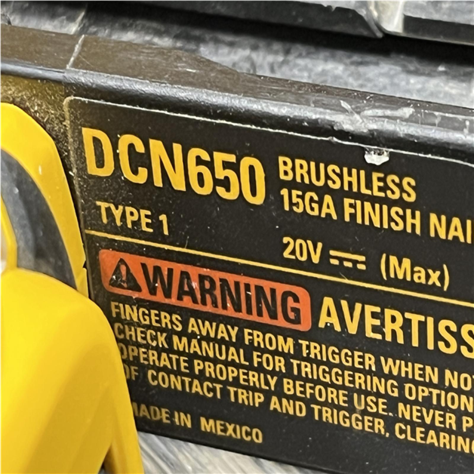 AS-IS DEWALT Cordless 20V MAX XR Angled Finish Nailer (Tool Only)