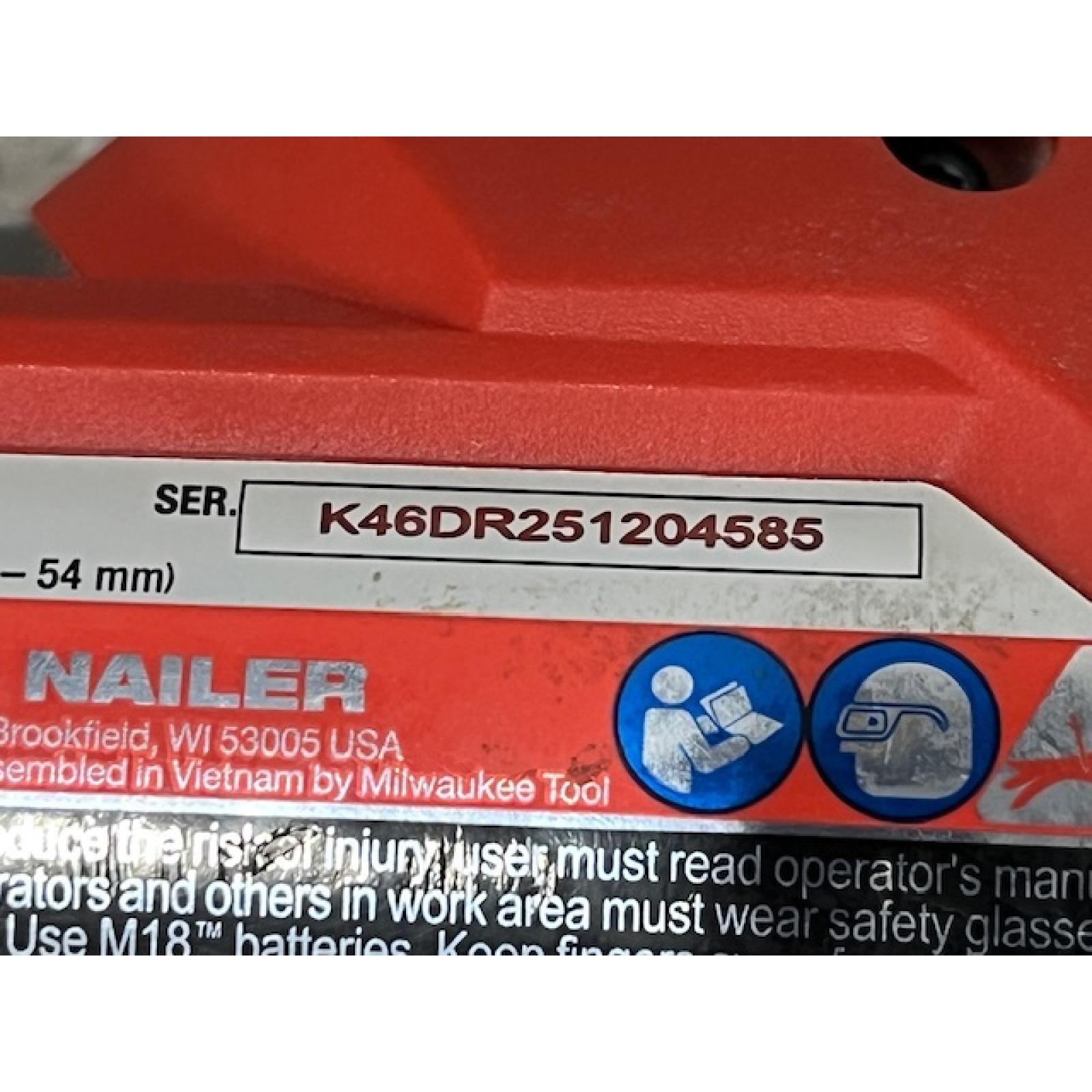 AS-IS Milwaukee FUEL 18-Volt Lithium-Ion Brushless Cordless Gen II 18-Gauge Brad Nailer (Tool-Only)