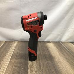 AS-IS Milwaukee  FUEL 12-Volt Lithium-Ion Brushless Cordless 1/4 in. Hex Impact Driver Compact Kit