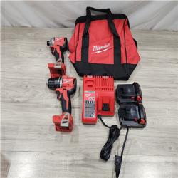 AS-IS Milwaukee 18V Lithium-Ion Brushless Cordless Compact Drill/Impact Combo Kit
