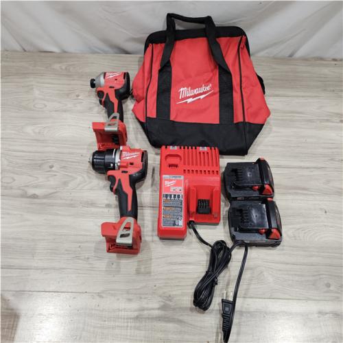 AS-IS Milwaukee 18V Lithium-Ion Brushless Cordless Compact Drill/Impact Combo Kit