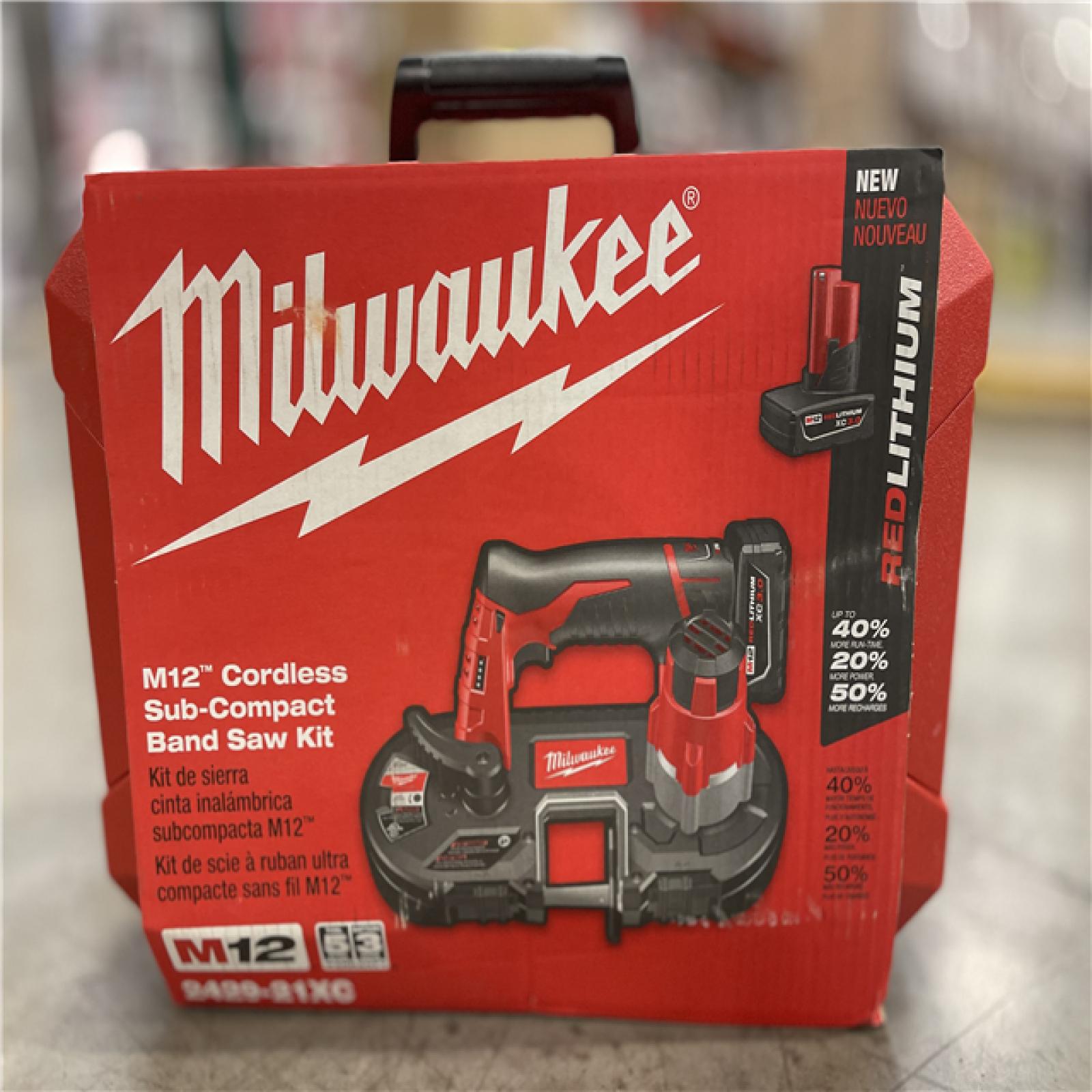 NEW! - Milwaukee M12 12V Lithium-Ion Cordless Sub-Compact Band Saw XC Kit with One 3.0h Battery  Charger and Hard Case