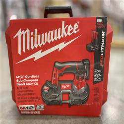 NEW! - Milwaukee M12 12V Lithium-Ion Cordless Sub-Compact Band Saw XC Kit with One 3.0h Battery  Charger and Hard Case