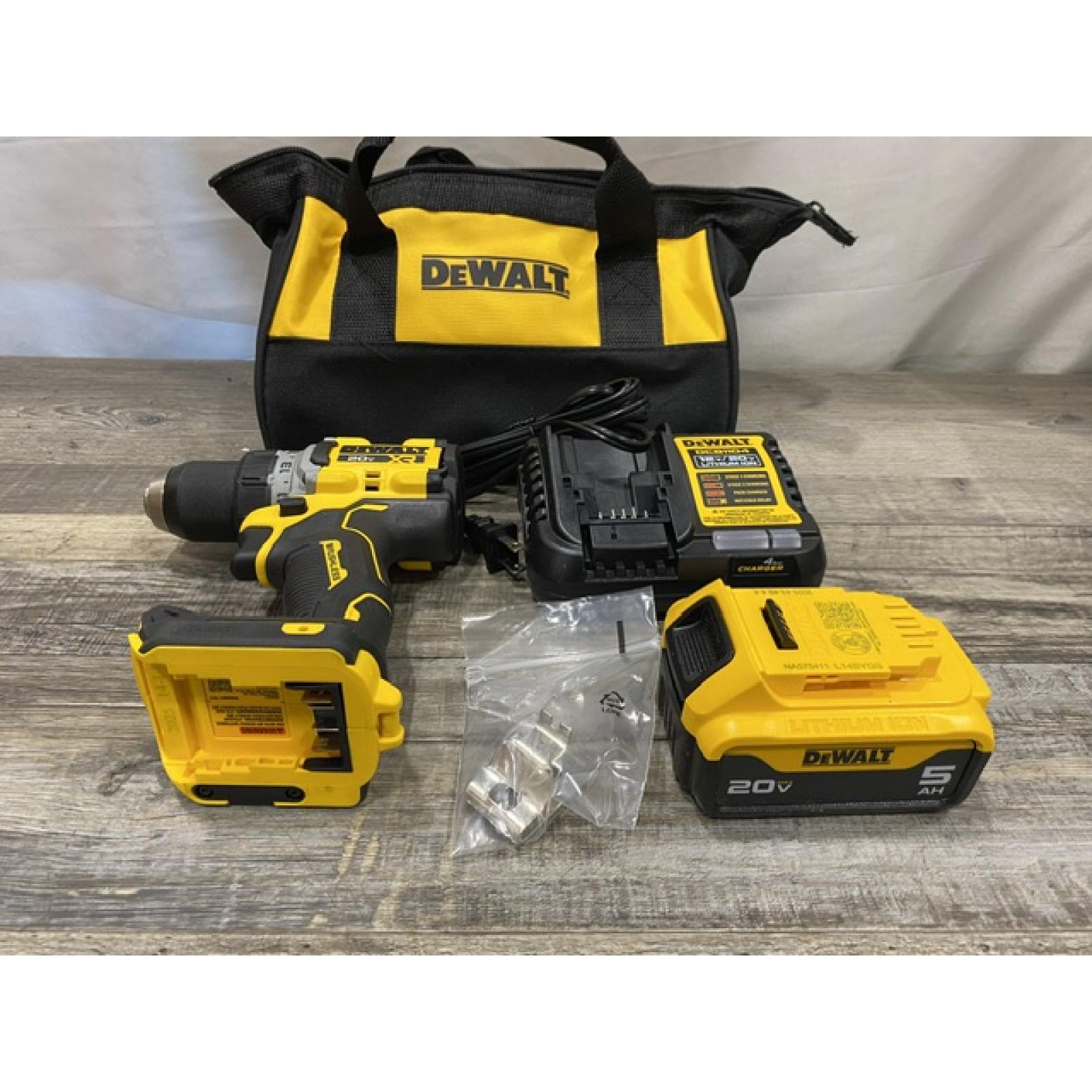 AS-IS DEWALT 20V XR Lithium-Ion Cordless Brushless 1/2 in. Drill/Driver Kit
