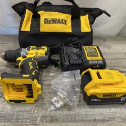 AS-IS DEWALT 20V XR Lithium-Ion Cordless Brushless 1/2 in. Drill/Driver Kit