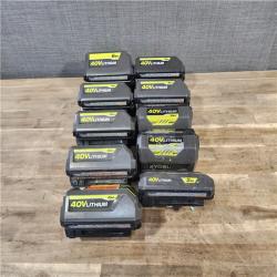 HOUSTON LOCATION - AS-IS RYOBI BATTERY PACK QTY - 10