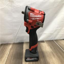 AS-IS Milwaukee FUEL 12V Li-Ion Brushless Cordless Stubby 3/8 in. Impact Wrench Kit