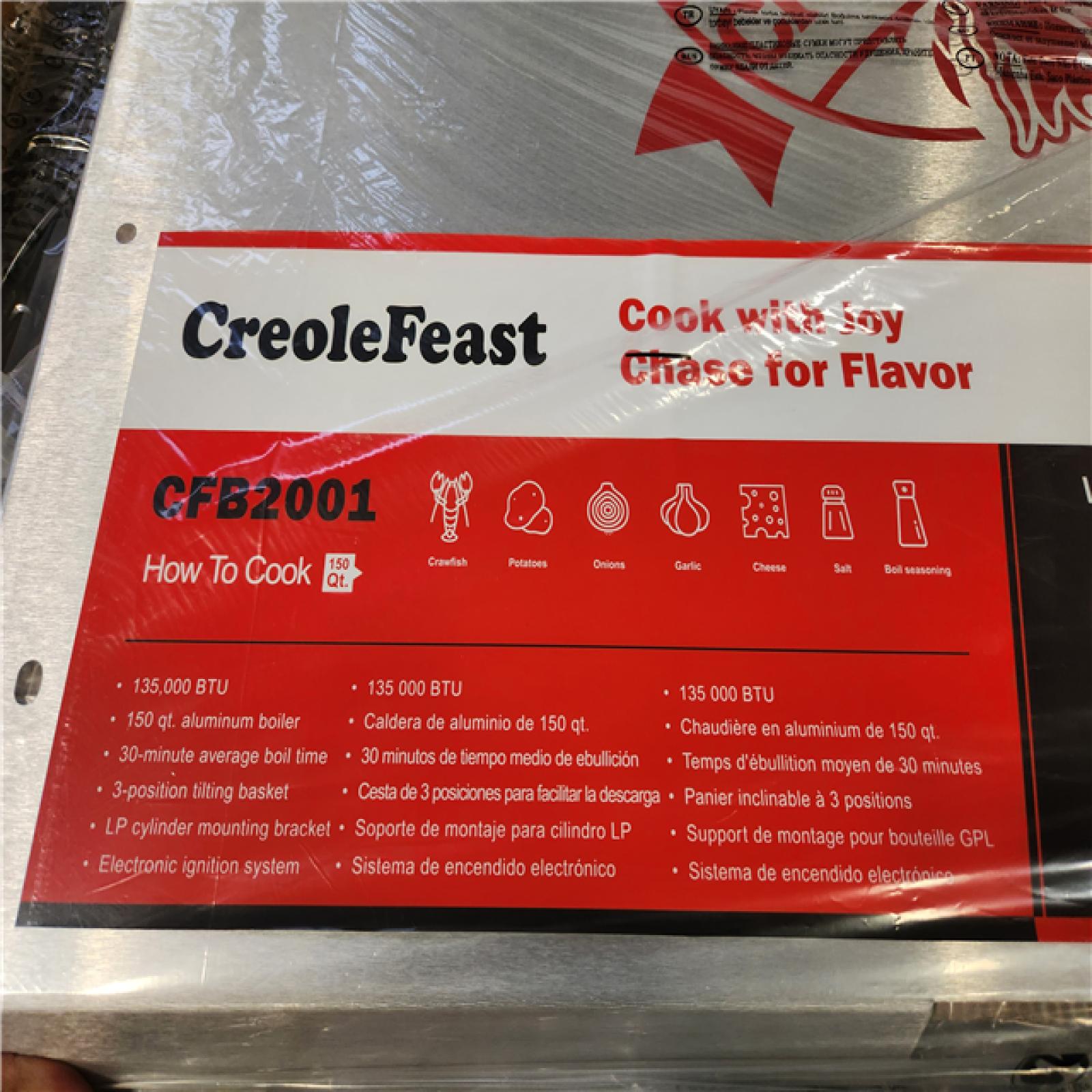 Phoenix NEW CreoleFeast 150 Qt. Double Sack Crawfish Boiler Outdoor Stove Propane Gas Grill Cooker in Black