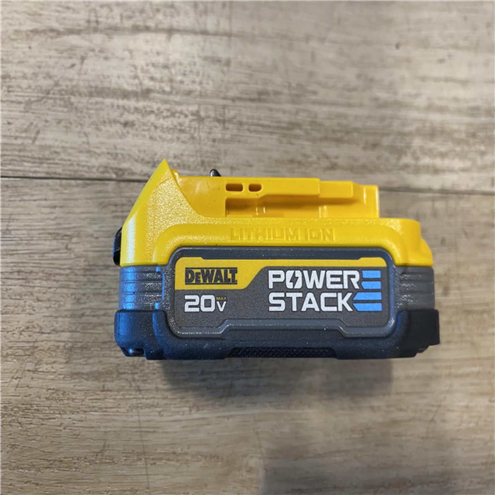 AS-IS DEWALT 20V MAX XR POWERSTACK Lithium-Ion Battery Starter Kit with 5.0Ah and 1.7Ah Batteries and Charger