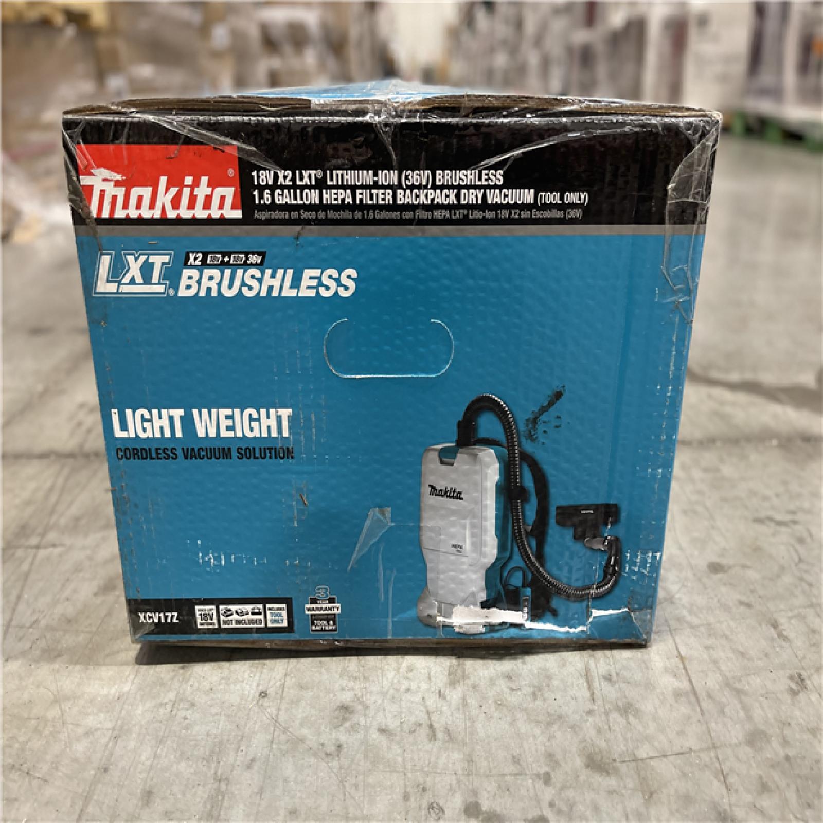 NEW! - Makita 18V X2 LXT Lithium-Ion (36V) Brushless Cordless 1.6 Gal. HEPA Filter Backpack Dry Vacuum (Tool-Only)