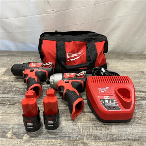 AS-IS Milwaukee 12V Lithium-Ion Cordless Drill Driver/Impact Driver Combo Kit