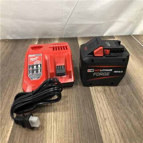 AS-IS Milwaukee  18-Volt Lithium-Ion REDLITHIUM FORGE Starter Kit with 12. 0Ah Battery and Charger
