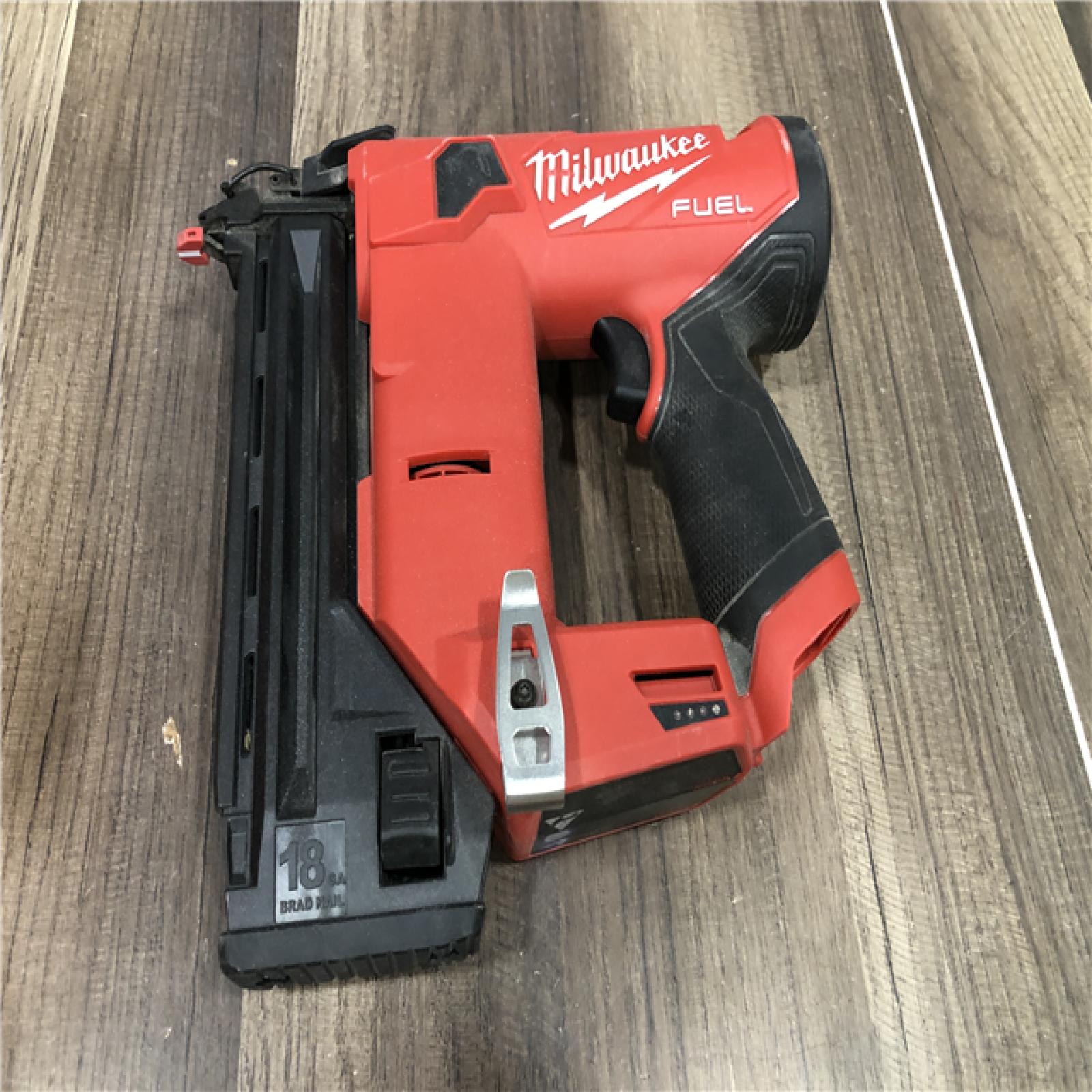 A-IS Milwaukee  FUEL 12-Volt Lithium-Ion Brushless Cordless 18-Gauge 1-1/2 in. Compact Brad Nailer (Tool Only)