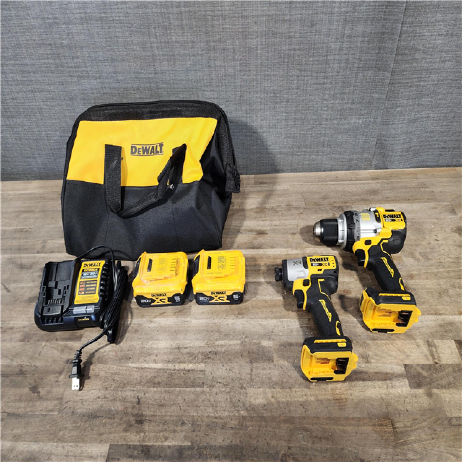 HOUSTON LOCATION - AS-IS DeWalt 20V MAX XR Cordless Brushless 2 Tool Hammer Drill and Impact Driver Kit