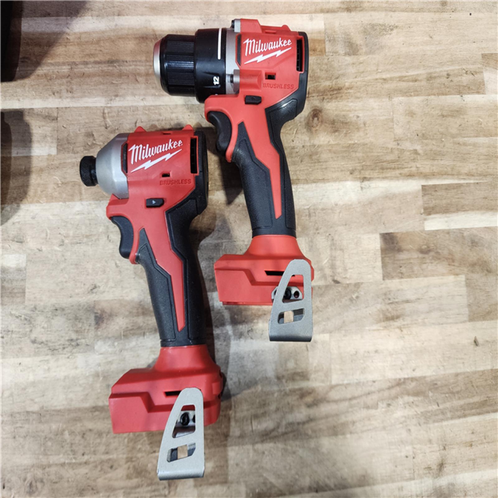 HOUSTON LOCATION - AS-IS Milwaukee 18V Lithium-Ion Brushless Cordless Compact Drill/Impact Combo Kit