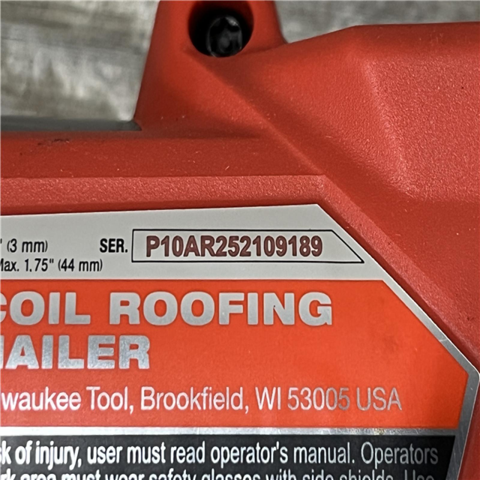 AS-IS Milwaukee FUEL 18-Volt Lithium-Ion Brushless Cordless Coil Roofing Nailer (Tool Only)