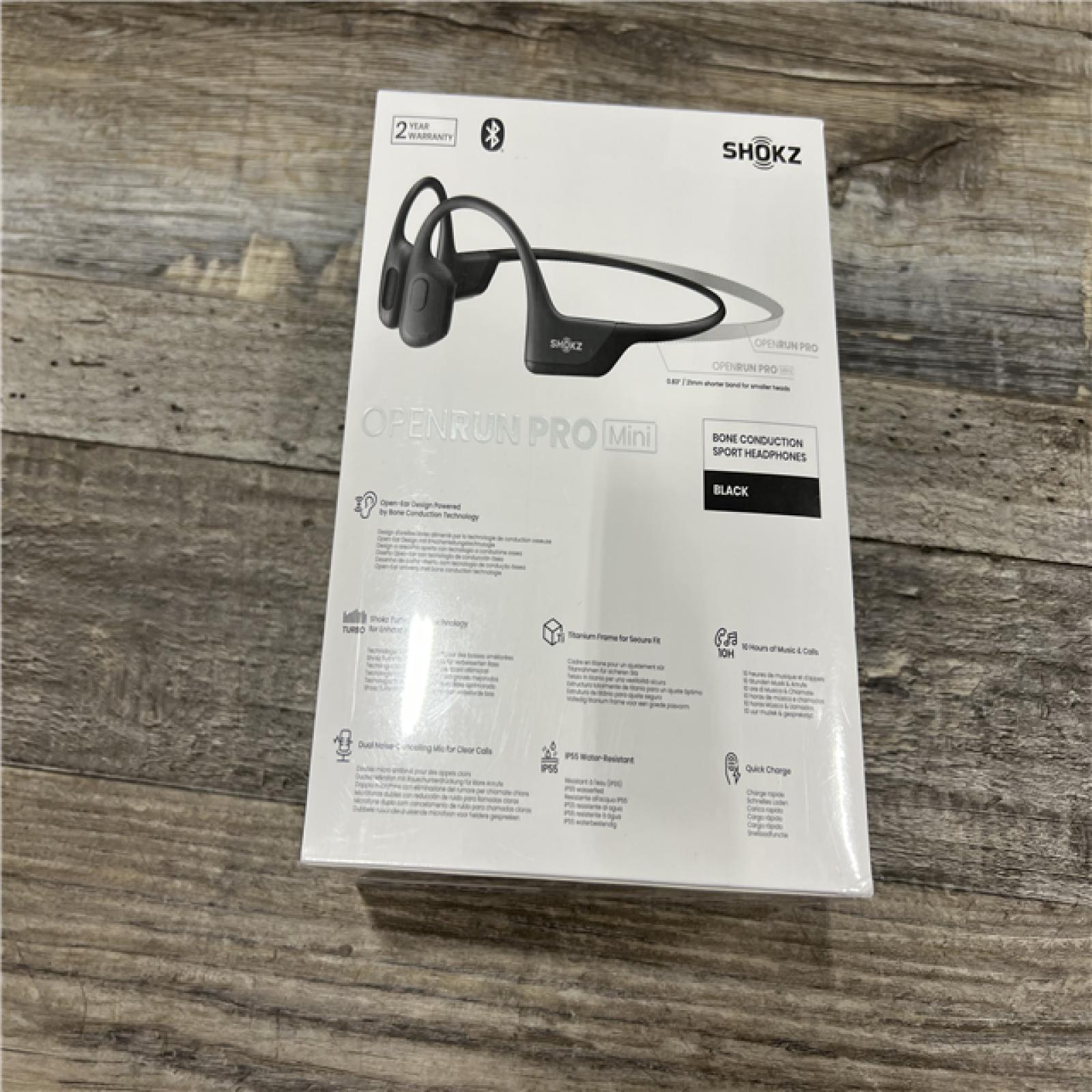 NEW SHOKZ OpenRun Pro Mini- Built-in Mic, with Hair Band, Black