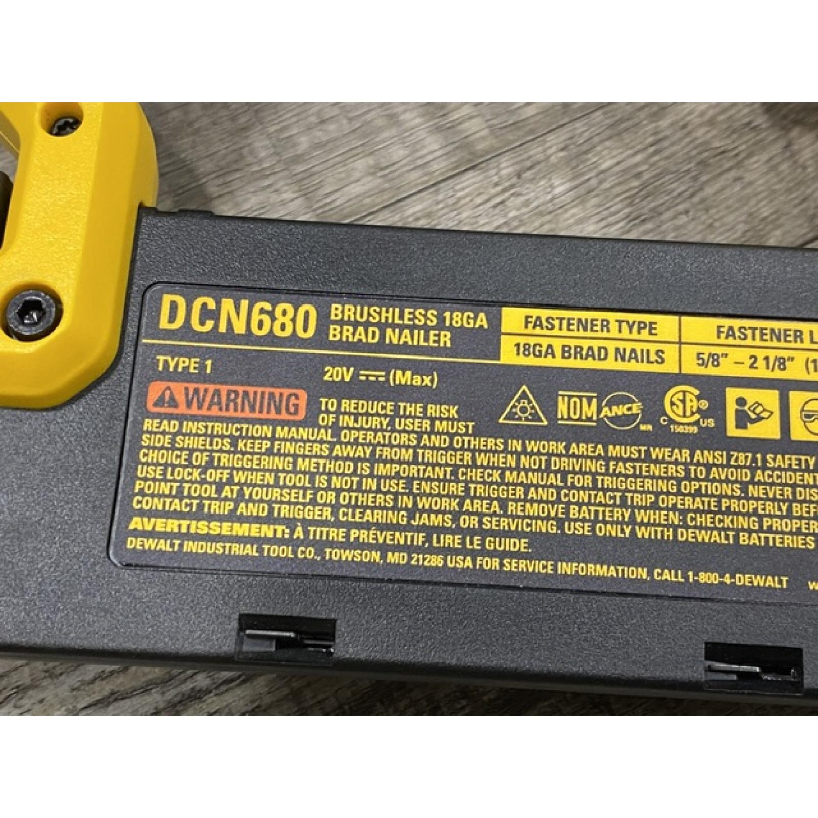 AS-IS DEWALT 20V MAX XR Lithium-Ion Electric Cordless 18-Gauge Brad Nailer (Tool Only)