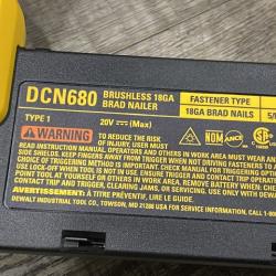 AS-IS DEWALT 20V MAX XR Lithium-Ion Electric Cordless 18-Gauge Brad Nailer (Tool Only)