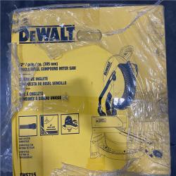NEW- DeWalt 15 Amp Corded 12 in. Single Bevel Compound Miter Saw