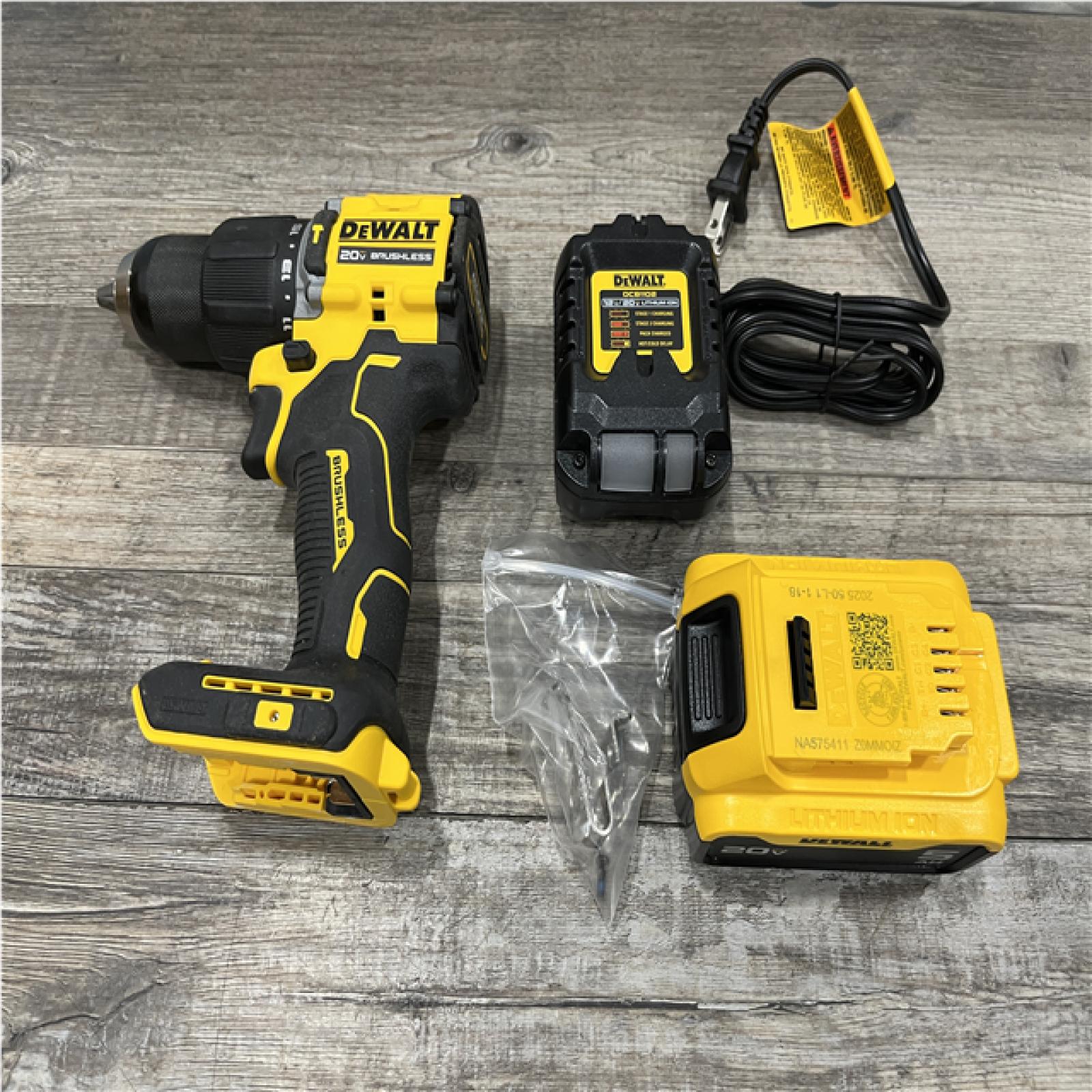 AS-IS DEWALT ATOMIC 20V Lithium-Ion Cordless 1/2 in. Hammer Drill Kit
