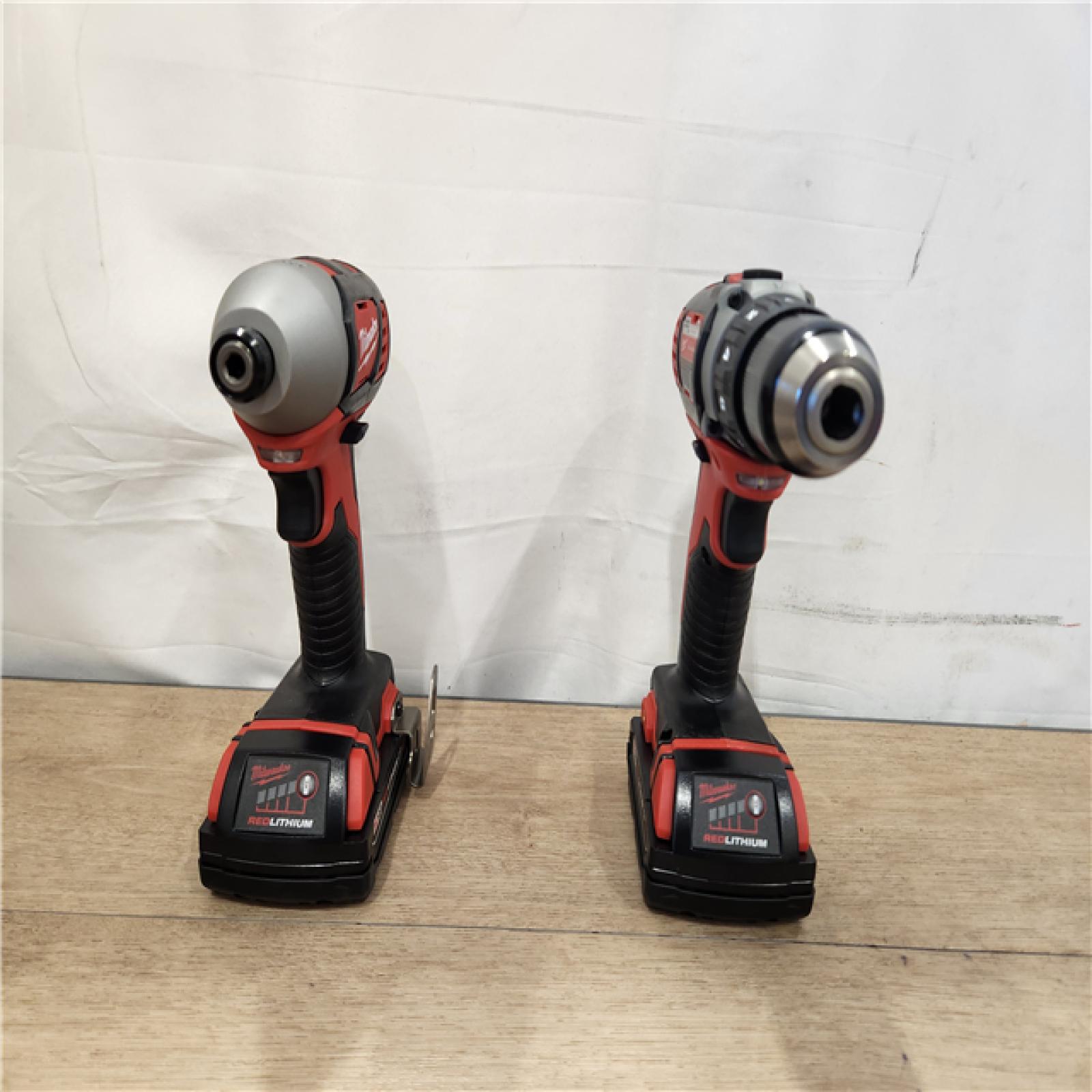 AS-IS- Milwaukee M18 Brushed Cordless (2-Tool) Drill/Driver and Impact Driver Kit