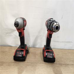 AS-IS- Milwaukee M18 Brushed Cordless (2-Tool) Drill/Driver and Impact Driver Kit