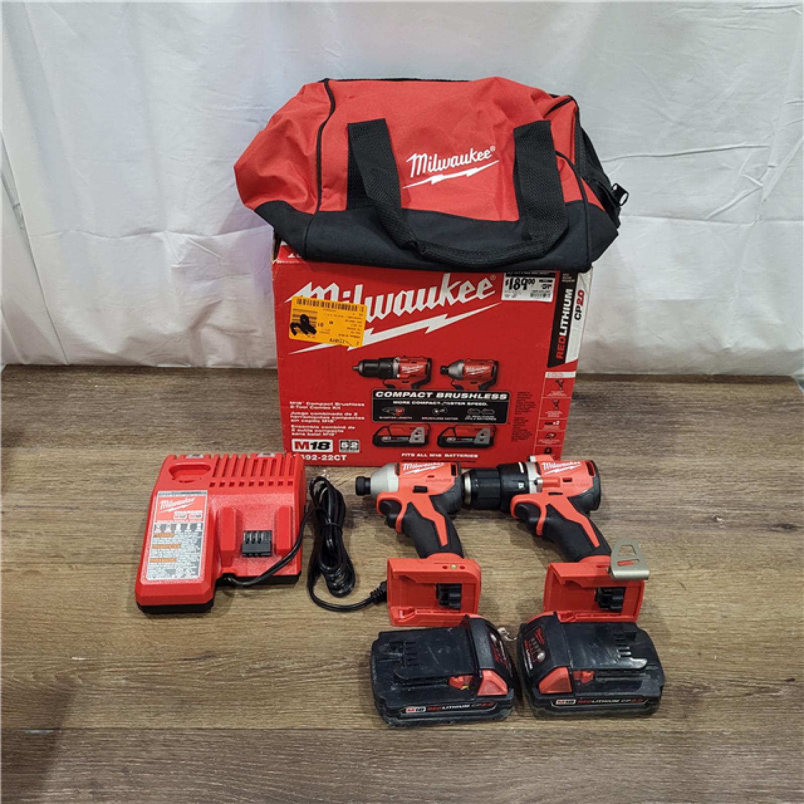 Milwaukee m18 brushless 2 tool combo kit deals